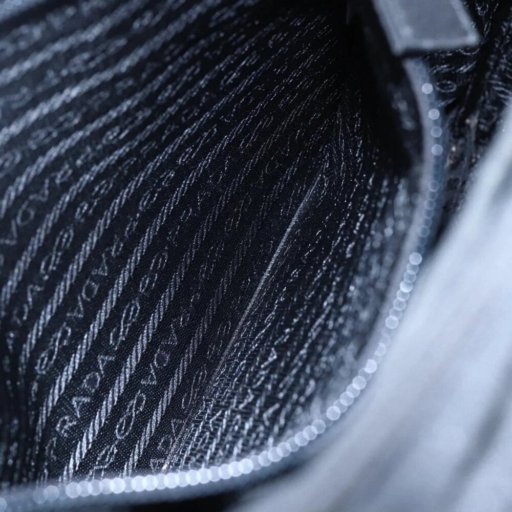 PRADA Shoulder Bag Nylon Plastic Black Silver Auth 152891 - Picture 13 of 16